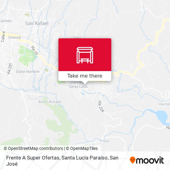 Mapa de Frente A Super Ofertas, Santa Lucía Paraíso