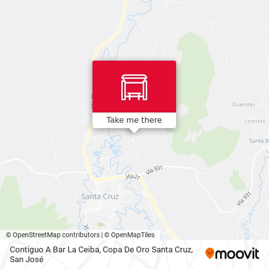 How to get to Contiguo A Bar La Ceiba, Copa De Oro Santa Cruz in San José  by Bus?