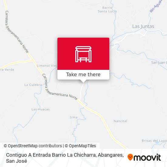 Contiguo A Entrada Barrio La Chicharra, Abangares map