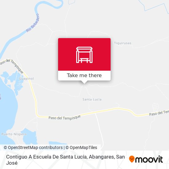 Contiguo A Escuela De Santa Lucía, Abangares map