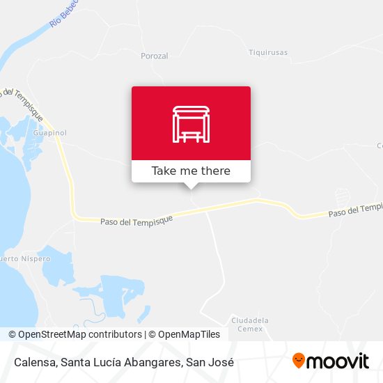 Mapa de Calensa, Santa Lucía Abangares