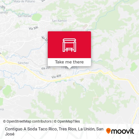 Contiguo A Soda Taco Rico, Tres Ríos, La Unión map