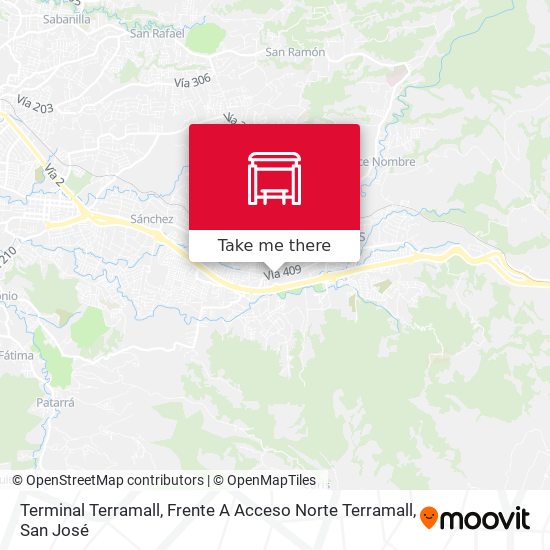 Terminal Terramall, Frente A Acceso Norte Terramall map