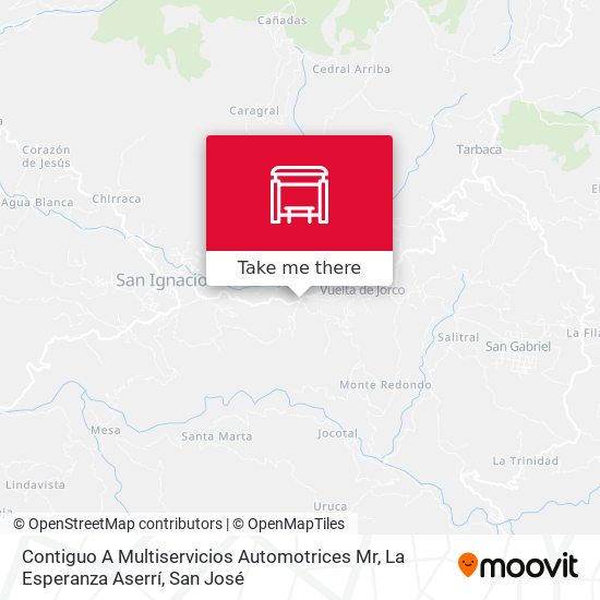 Contiguo A Multiservicios Automotrices Mr, La Esperanza Aserrí map