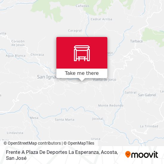 Frente A Plaza De Deportes La Esperanza, Acosta map