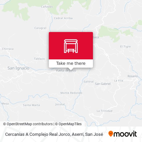 Cercanías A Complejo Real Jorco, Aserrí map