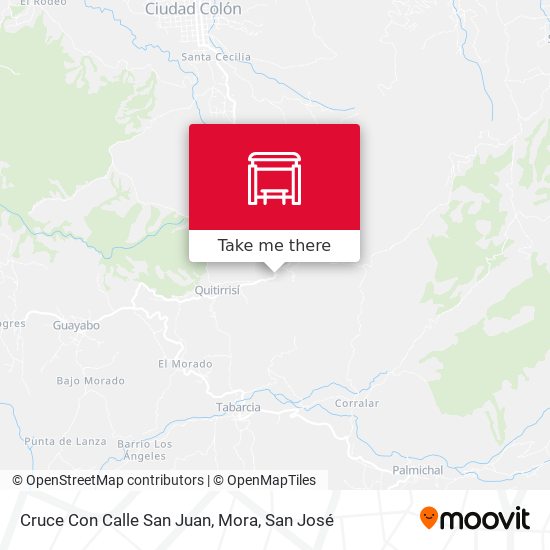 Cruce Con Calle San Juan, Mora map