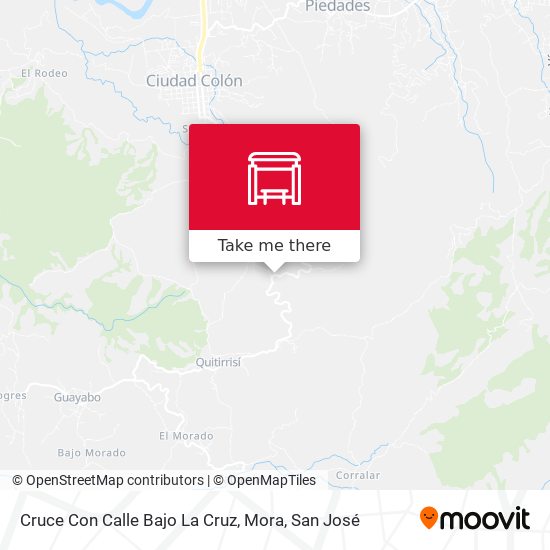 Cruce Con Calle Bajo La Cruz, Mora map