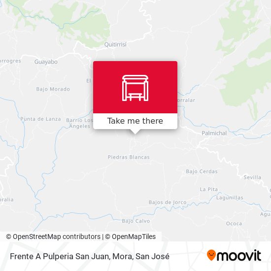 Frente A Pulperia San Juan, Mora map