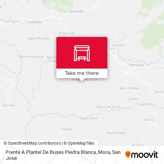 Frente A Plantel De Buses Piedra Blanca, Mora map