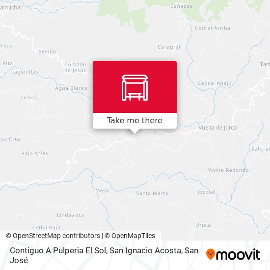 Mapa de Contiguo A Pulperia El Sol, San Ignacio Acosta