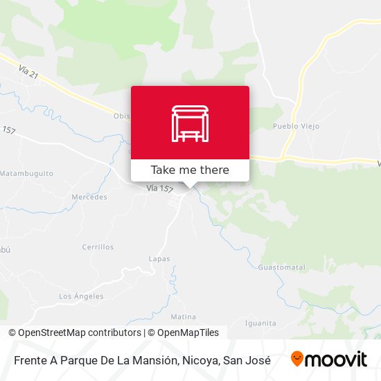 Frente A Parque De La Mansión, Nicoya map