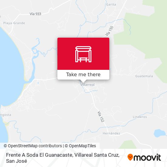 Mapa de Frente A Soda El Guanacaste, Villareal Santa Cruz