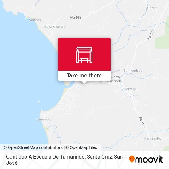 Contiguo A Escuela De Tamarindo, Santa Cruz map