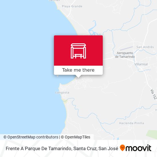 Mapa de Frente A Parque De Tamarindo, Santa Cruz