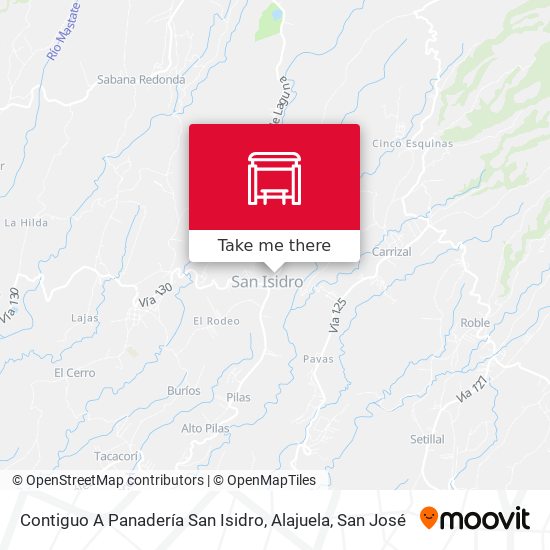 Contiguo A Panadería San Isidro, Alajuela map