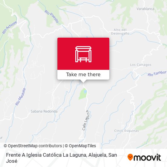 Frente A Iglesia Católica La Laguna, Alajuela map