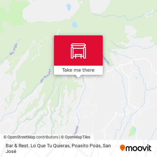Mapa de Bar & Rest. Lo Que Tu Quieras, Poasito Poás