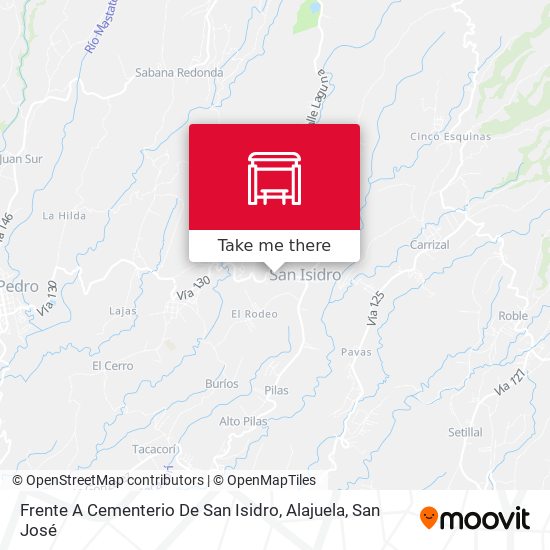 Mapa de Frente A Cementerio De San Isidro, Alajuela