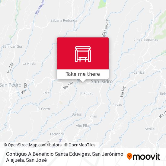 Contiguo A Beneficio Santa Eduviges, San Jerónimo Alajuela map