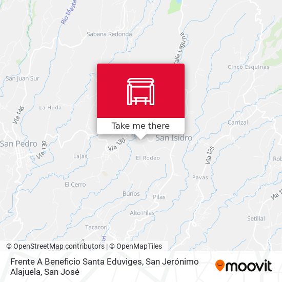 Mapa de Frente A Beneficio Santa Eduviges, San Jerónimo Alajuela