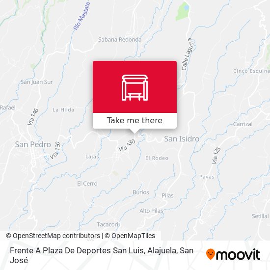 Frente A Plaza De Deportes San Luis, Alajuela map
