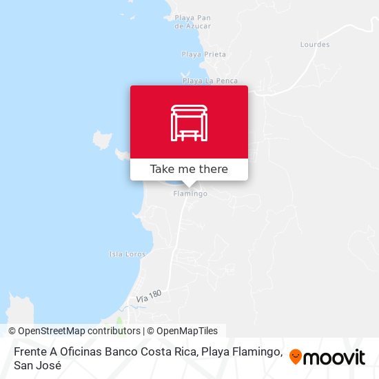 Frente A Oficinas Banco Costa Rica, Playa Flamingo map