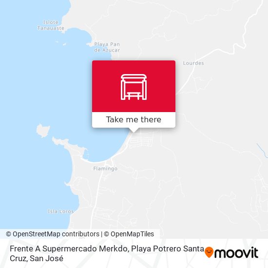 Frente A Supermercado Merkdo, Playa Potrero Santa Cruz map