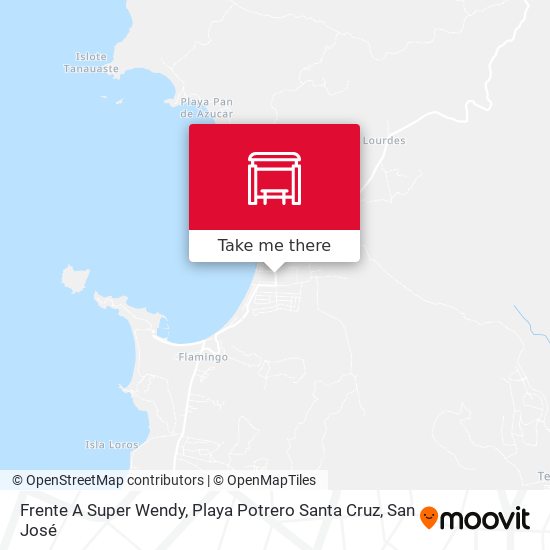 Mapa de Frente A Super Wendy, Playa Potrero Santa Cruz