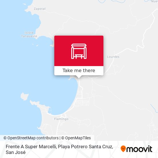 Mapa de Frente A Super Marcelli, Playa Potrero Santa Cruz