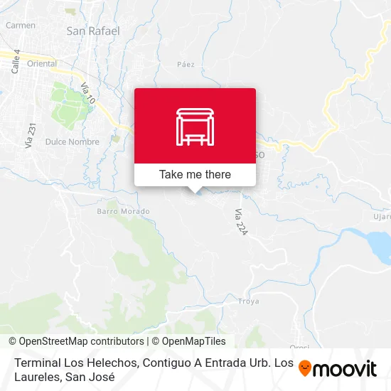 Terminal Los Helechos, Contiguo A Entrada Urb. Los Laureles map