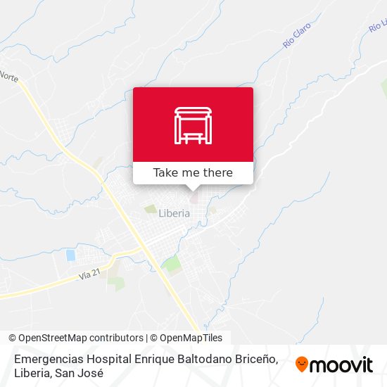 Mapa de Emergencias Hospital Enrique Baltodano Briceño, Liberia