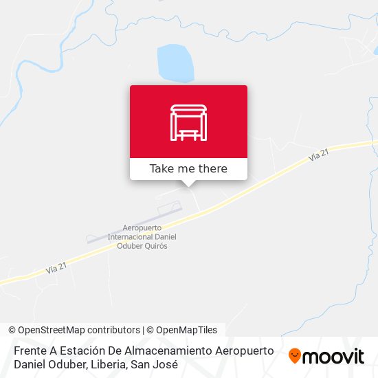 Frente A Estación De Almacenamiento Aeropuerto Daniel Oduber, Liberia map