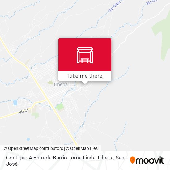 Contiguo A Entrada Barrio Loma Linda, Liberia map