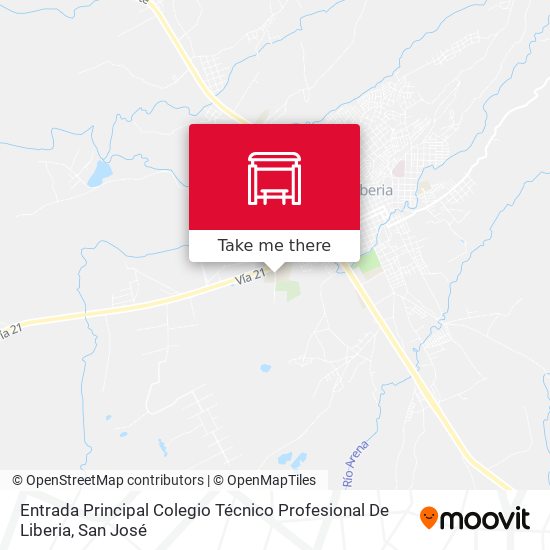 Entrada Principal Colegio Técnico Profesional De Liberia map