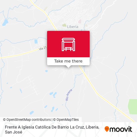 Frente A Iglesia Católica De Barrio La Cruz, Liberia map