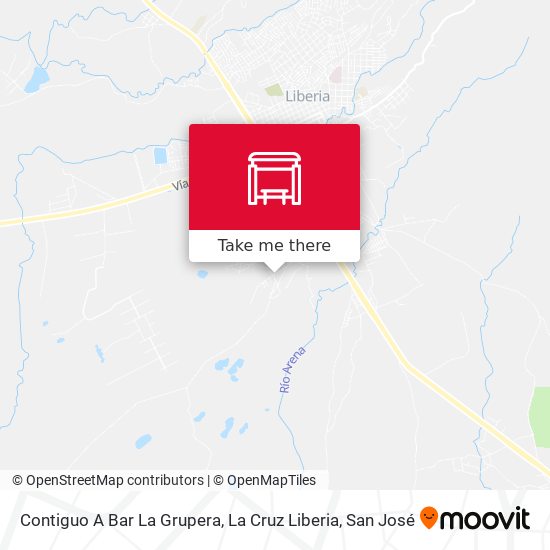 Mapa de Contiguo A Bar La Grupera, La Cruz Liberia