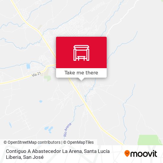 Contiguo A Abastecedor La Arena, Santa Lucía Liberia map