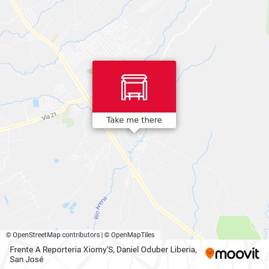 Frente A Reporteria Xiomy'S, Daniel Oduber Liberia map