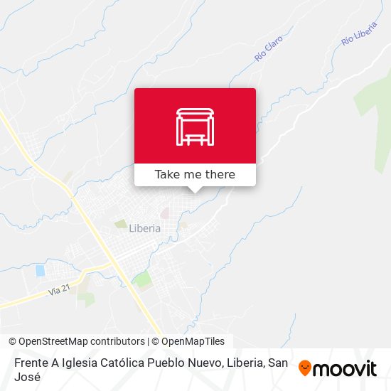 Frente A Iglesia Católica Pueblo Nuevo, Liberia map