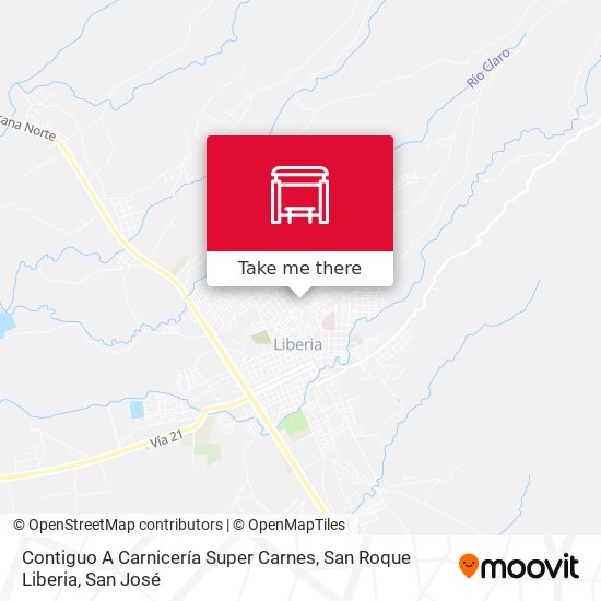 Mapa de Contiguo A Carnicería Super Carnes, San Roque Liberia