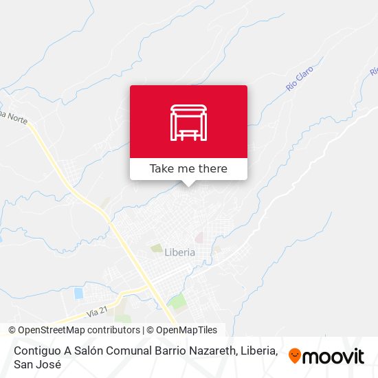 Contiguo A Salón Comunal Barrio Nazareth, Liberia map