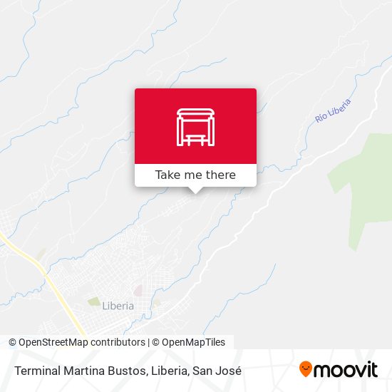 Terminal Martina Bustos, Liberia map
