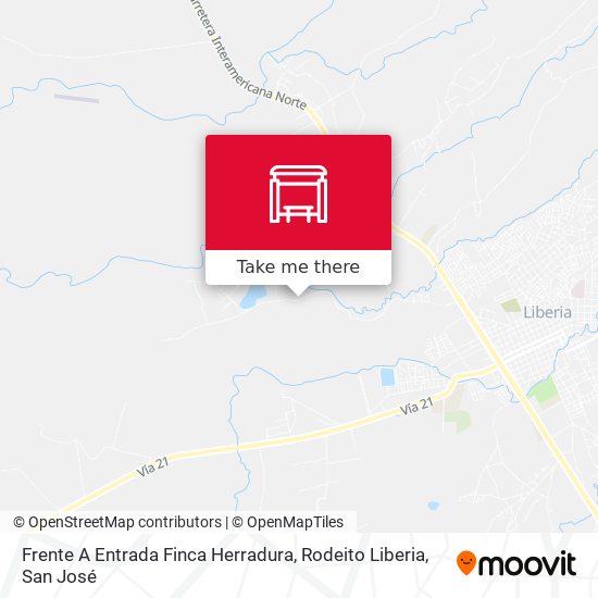 Frente A Entrada Finca Herradura, Rodeito Liberia map