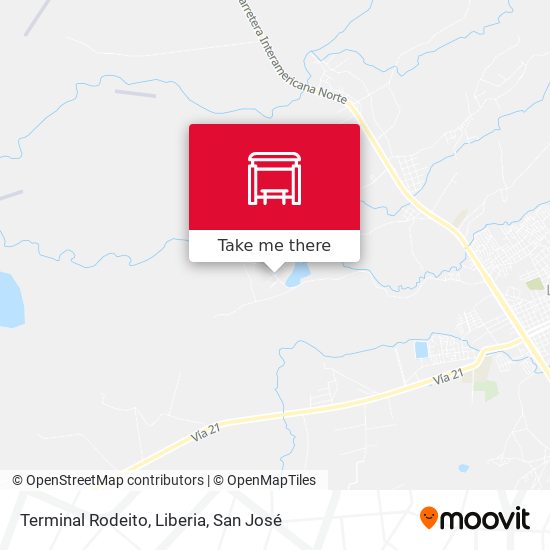 Terminal Rodeito, Liberia map