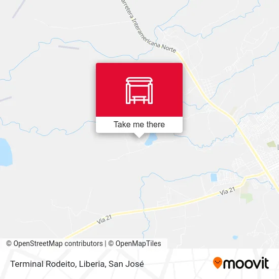 Terminal Rodeito, Liberia map