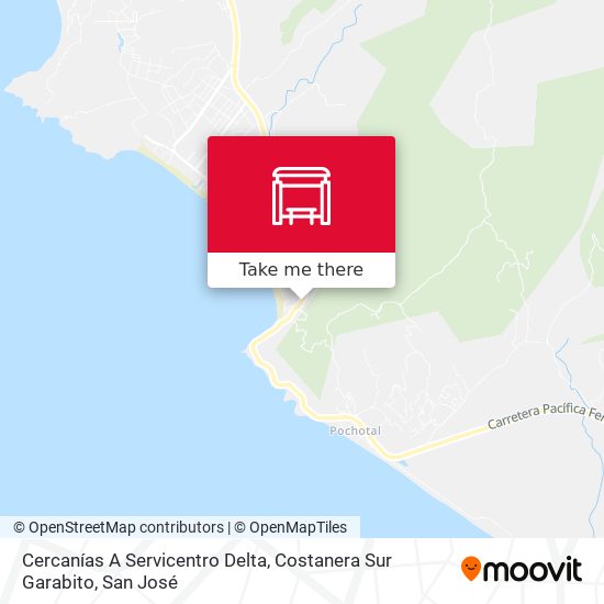 Cercanías A Servicentro Delta, Costanera Sur Garabito map