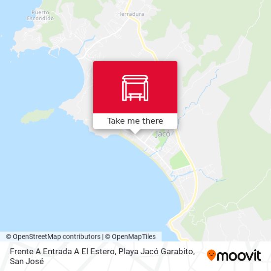 Frente A Entrada A El Estero, Playa Jacó Garabito map