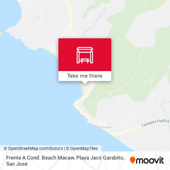 Mapa de Frente A Cond. Beach Macaw, Playa Jacó Garabito