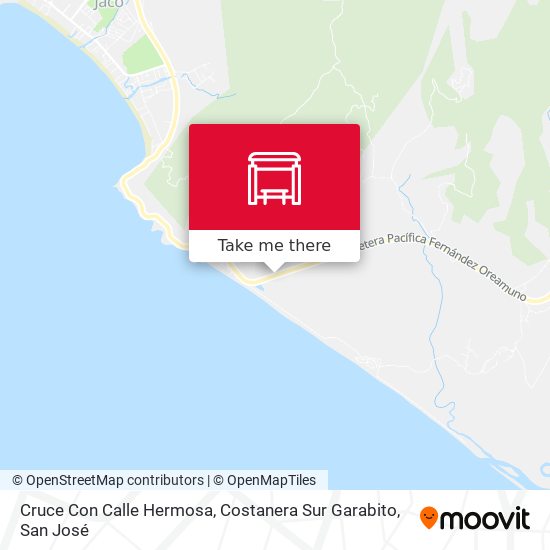 Cruce Con Calle Hermosa, Costanera Sur Garabito map